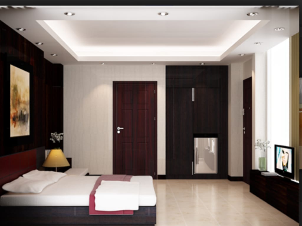 Recessed tray ceiling with cove lighting